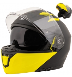 RAPTOR H.V. Casco Modulare MPH - Nero Opaco Giallo fluo