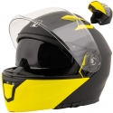 RAPTOR H.V. Casco Modulare MPH - Nero Opaco Giallo fluo