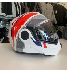 ARTRA SOLID Casco Modulare MPH - Bianco Rosso Blu