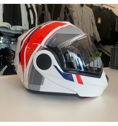 ARTRA SOLID Casco Modulare MPH - Bianco Rosso Blu