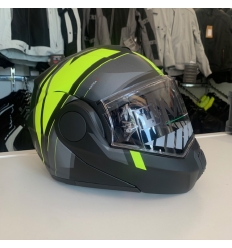 ARTRA SOLID Casco Modulare MPH - Nero Argento Giallo