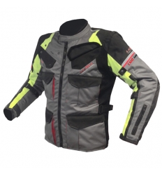 Giacca lunga moto uomo Man LX10 ANNIVERSARY a 3 strati colore Antracite / Giallo fluo