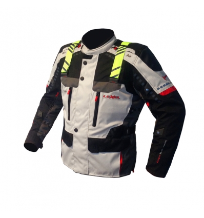 Giacca lunga moto uomo Man ARAGON HV. 1.5 Alta Visibilità a 3 strati colore Grigio Chiaro