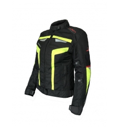 Lady R-EVOLUTION 1.5 - Giubbotto moto donna a 3 strati - Giallo Fluo